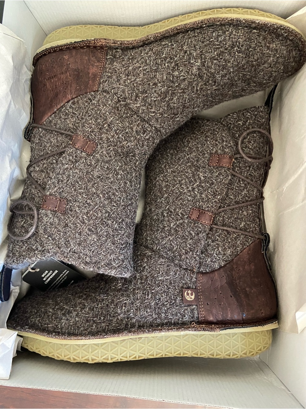 Po-Zu Star Wars Rey The Last Jedi Brown Lace Up Boots Women’s US8